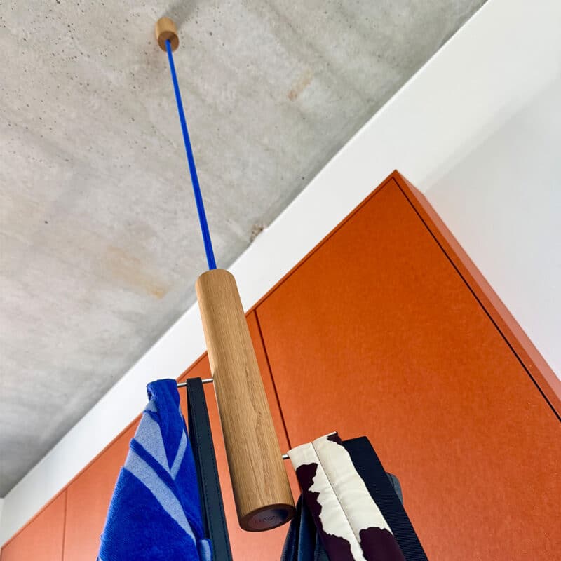 Seilgarderobe Blau Eiche SALE Outlet